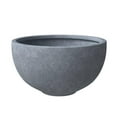 thumbnail image 2 of LeisureMod Iris Mid-Century Modern 3-Piece Fiberstone and Clay Planter Set - Round Plant Pots with Drainage Holes for Indoor and Outdoor (Grey), 2 of 14