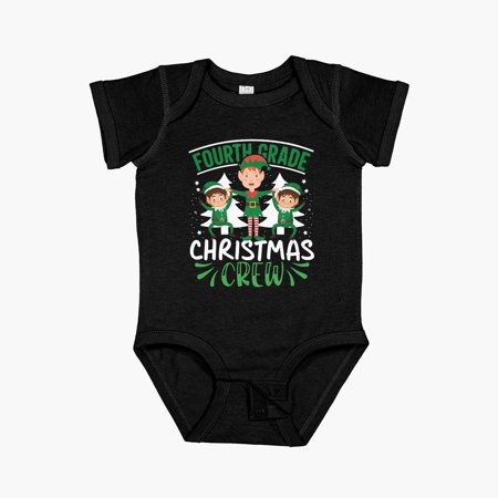 Luvly Fourth Grade Christmas Crew Christmas Elf Short Sleeve Baby One-Piece New Born Baby Shower Gift New Parents Gift