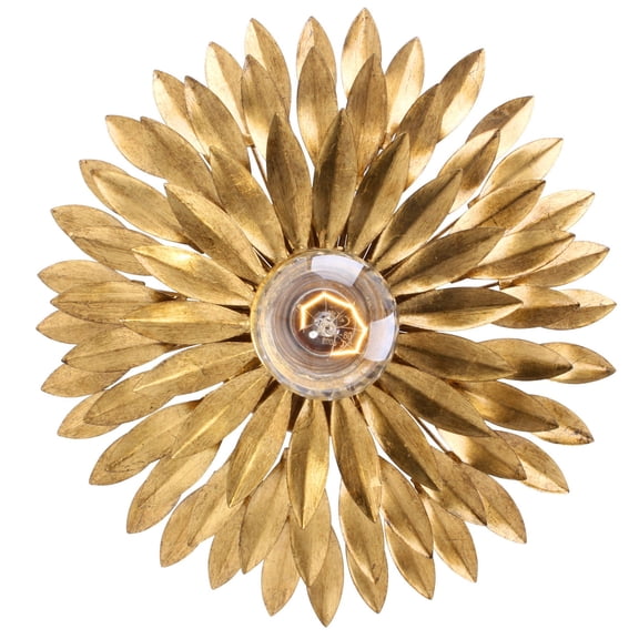500W-GA Crystorama Lighting Broche - 1 Light Wall Sconce-11 Inch Tall and 11 Inch Wide-Antique Gold Finish