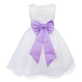 thumbnail image 3 of YONGHS Flower Girls Dress Princess Pageant Party Wedding Ball Gown Sleeveless Tulle Baptism Dresses Lavender 6, 3 of 4