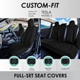 thumbnail image 2 of For 2017-2024 Tesla Model 3 FH Group Faux Leather Custom Fit Car Seat Covers   Black - Full Set, 2 of 8