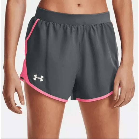 Under Armour Women's Fly By 2.0 Running Shorts (Pitch Grey-Cerise, XS)