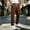 Brown, variant on Dpytoraw Men's Heavy Fleece Cargo Pants Outdoor Workwear with Pockets All Season Trousers Black L