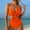 Orange, variant on Oplxuo One Piece Swimsuit for Women Huge Bow Sexy Cutout Tummy Control Bathing Suit Modest Beach Slimming Swimwear