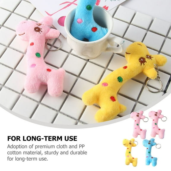 STRANDCHIC 4Pcs Cartoon Animal Keychain Keychain Pendant Assorted Color Design Cloth Giving