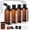 A-3.4oz-brown-2label2blank, variant on Travel Bottles for Toiletries 4 count 3.4oz/100ml Plastic Squeeze Bottles TSA Approved Travel Size Containers Leakproof Plastic Cream Jars Refillable Cream Lotion(Clear)