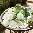 thumbnail image 4 of Decoración del hogar 7 cabezas de flores de clavel artificiales ramo falso para el Día de la Madre regalo del maestro centros de mesa de boda decoración de mesa del hogar arreglos florales de seda pla, 4 of 6