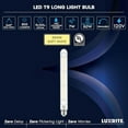 thumbnail image 7 of Luxrite Vintage T9 Long LED Tube Light Bulb 7W 3000K 800 Lumens Dimmable 6 Pack, 7 of 7