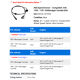 thumbnail image 2 of ABS Speed Sensor - Compatible with 1990 - 1991 Volkswagen Corrado G60, 2 of 2