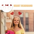 thumbnail image 3 of OULII 2Pcs Red Heart Headbands Valentines Day Accessories For Women Romantic Design, 3 of 8