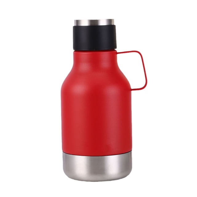 relayinert Bouilloire en Acier Inoxydable Grande Capacité pour Animaux de Compagnie Chien Hydratée Toute la Journée Pot en Acier Inoxydable Rouge