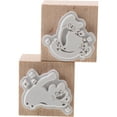 thumbnail image 4 of WASHWEPE Tuxedo Cat Rubber Stamps Square Students DIY Projects 2Pcs 1.2X1.2X1.1In, 4 of 8