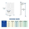 thumbnail image 2 of 24" X 80" Double Bi Fold Louver Door With PVC Surface Closet Door, 2 of 6