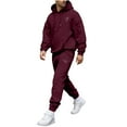 thumbnail image 2 of Yaoyar Men Valentine's heart-print Casual Pullover Hooded Sports Print Long Sleeve Trousers Two-Piece Elastic Waist Tracksuit Quick Dry Long Sleeve Top And Pants, 2 of 5