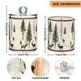 thumbnail image 5 of Yayeee 2 Pack Qtip Holder Bathroom Cotton Swab Canister with Lid Clear Dispenser Set, Black Deer, 5 of 6