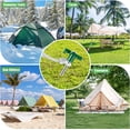 thumbnail image 5 of Loccmat 20 Pcs Metal Tent Stakes Heavy Duty,10 inch Camping Stakes Tent Pegs with 4x10ft Ropes,Galvanized Non-Rust Camping Tent Stakes,Pop Up Canopy Stakes,Tent Spikes for Outdoor Camping,Green, 5 of 7