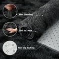thumbnail image 7 of HOMERRY Fluffy Area Rug 8' x 10' Plush Fluffy Rugs Shaggy Carpet Rugs for Bedroom Living Room, Tie-dye Gray/Black, 7 of 7