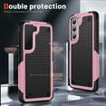 thumbnail image 4 of ELEHOLD for Samsung Galaxy S22 5G 2022 Fit Case, Military-Grade Dual Layer Raised Frame Screen & Camera Lens Protective Armor Hybrid PC+TPU Anti-Drop Shockproof Slim Rugged Case,Pink, 4 of 8
