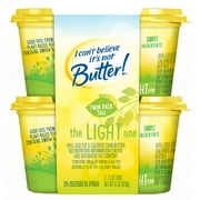 I Can't Believe It's Not Butter Light Spread, 7.5 oz Tub Twin Pack (Refrigerated)