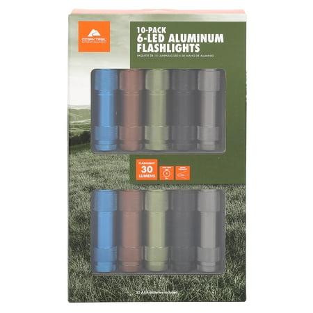 Ozark Trail Aluminum Flashlight 10-Pack (Best Rated Led Flashlight)