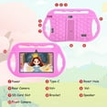 thumbnail image 3 of Veidoo Kids Tablet, 7 inch Android Tablet, 2GB+32GB, WiFi, IPS Screen, Children Tablet with Parental Control, Google Plays, Games, Learning Educational Tablet for Toddlers(Pink), 3 of 7