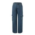 thumbnail image 4 of Sngxgn Denim Jeggings for Women with Pockets Comfortable Stretch Jeans(Blue,XXL), 4 of 6