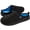 Black, variant on LongBay Mens Memory Foam Slip on Slippers - Two-Tone Indoor Outdoor House Shoes for Camping Garden, Non-Slip Rubber Sole, Comfortable Down Clogs