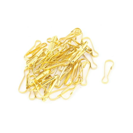 

Unique Bargains Gold Tone Snap Spring Hooks Clip Lanyard Zipper Pull 25mm 50Pcs