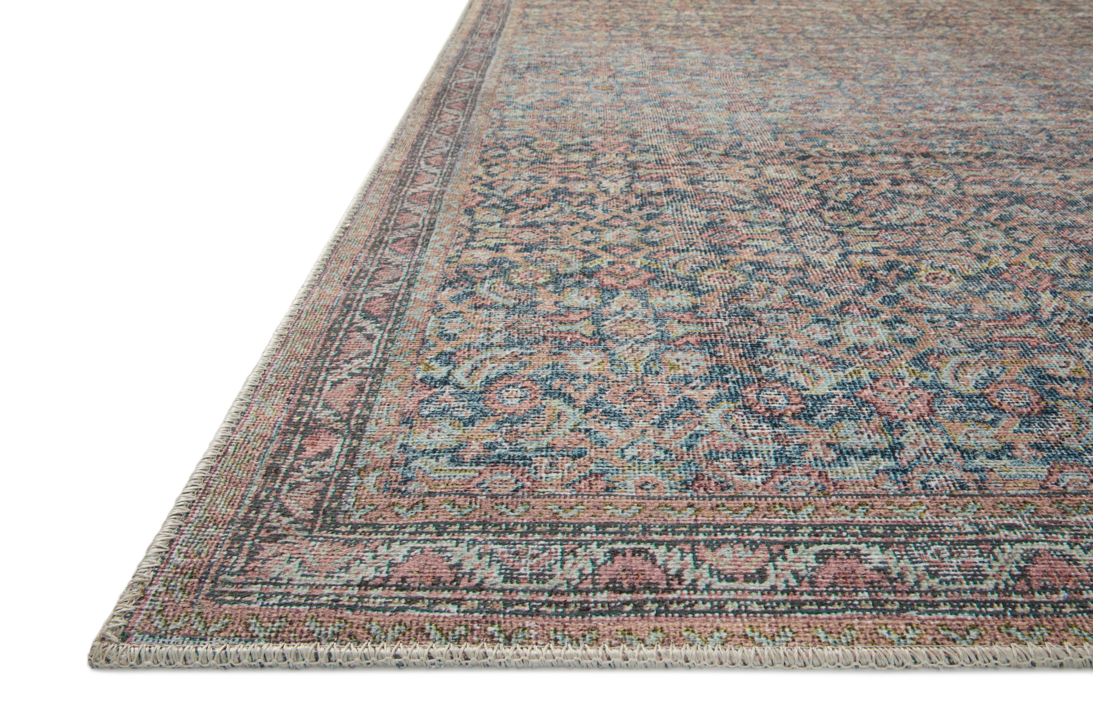 Loloi II Adrian Denim / Multi 2'-3" X 3'-9" Accent Rug