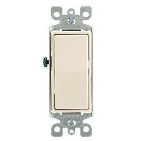 Leviton S16-05603-2TS Light Almond 3 Way 15 Amp Rocker Switch
