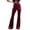 Wine Red, variant on BAETEUY Women Flared Pants with Elastic High Waist - Solid Color Wide Leg Trousers