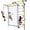 As shown1, variant on LHKJ 7-in-1 Wall Mounted Indoor Playground – Monkey Bars, Rope Ladder & Pull-Up Bar