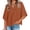 Brick red, variant on Summer Oversize Women Solid Color Half Sleeve Loose Shirt Tee Casual Tops