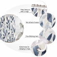 thumbnail image 6 of Navy Blue Botanical Waterproof Fabric Shower Curtain,Pastoral Spring Leaves Watercolor Waterproof Fabric Shower Curtain for Bathroom Curtains Bathtubs Hotel Shower Curtains with 12 Hooks Long 72x78in, 6 of 8