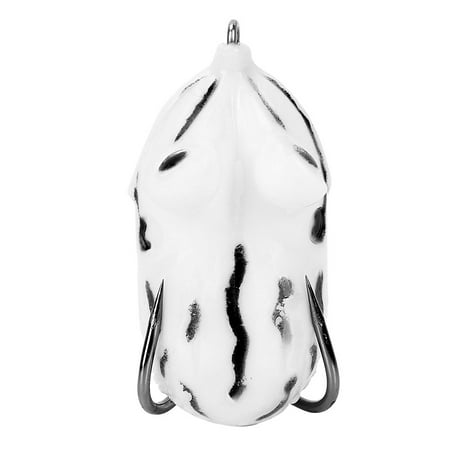 Powodzenia Artificial Lifelike Fishing Lures Silicone Frog Shape Soft Baits Tackle Accessory(white)