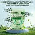 thumbnail image 2 of Brookstone Makeup Remover Wipes Single Individually Wrapped Cleanse Remove Makeup 40 Count Makeup Wipes, 2 of 7