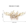 thumbnail image 4 of Bride Crystal Wedding Hair Comb Silver Bridal Headpiece Sparkly Rhinestone Hair Accessorie for Women and Girls (A-Silver), 4 of 4