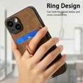thumbnail image 4 of Dteck for iPhone 14 Case, 2 in 1 Magnetic Wallet with Phone Grip, Compatible with MagSafe, Detachable Premium PU Leather Magnetic Case with Card Slots Ring Holder,Brown, 4 of 9