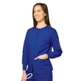 thumbnail image 3 of Adar Universal Scrubs For Women - Round Neck Warm-Up Scrub Jacket - 602 - Royal Blue - 2X, 3 of 7