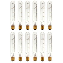 (case of 12 bulbs) GE 14676 Tubular Appliance Bulb 25 watt 220 Lumens, T6.5 Double Contact Bayonet Base 5-9/16 In. Clear