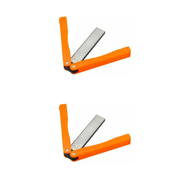 Matsuzay Sacapuntas portátil plegable de bolsillo piedra de afilar cocina piedra de afilar hogar herramientas de molienda accesorios caza No.01 2Conjunto