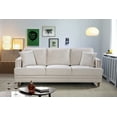 thumbnail image 2 of US Pride Furniture Emanuel Velvet Nailhead Sofa, Ivory, 2 of 2