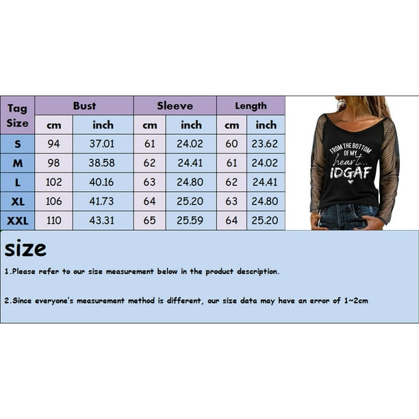 Aligament T-Shirts For Women Fashion Letter Printing Long Sleeve Lace  Backless Tops Shirt Size XL 