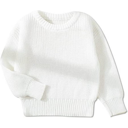 

PatPat Baby Solid Long-sleeve Knitted Sweater Pullover