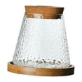 thumbnail image 2 of Esquirla Glass Planter Vase Hydroponic Vase with Wooden Lid Glass Vase Desktop Plant Terrarium for Home Desktop Patio Shelf Decoration With Tray Texture, 2 of 8