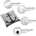 thumbnail image 4 of JRXY Nautical Anchors Throw Pillow Covers Sailboat Cushion Cover Square Pillowcase Outdoor for Sofa Couch Patio Home Decor,2 Pcs (Anchor Sailboat Ship Rudder) White, 4 of 6