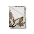 thumbnail image 2 of Nature Soft Flannel Fleece Blanket, Spring Floral Birds French Vintage Rustic Theme Style Abstract Ornamental Art, Cozy Plush for Indoor and Outdoor Use, 70" x 90", Brown and Beige, by Ambesonne, 2 of 5