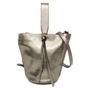 Pre-Owned J&M Davidson EQUESTA S Women's Leather Handbag,Shoulder Bag Metallic Gold (Good)