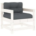 thumbnail image 3 of vidaXL 6 Piece Garden Lounge Set with Cushions White Solid Wood, 3 of 5