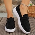thumbnail image 6 of Womens Platform Loafers Slip On Shoes Comfortable Walking Flats Black Chunky Sole Breathable for Work & Casual,Size 6, 6 of 9